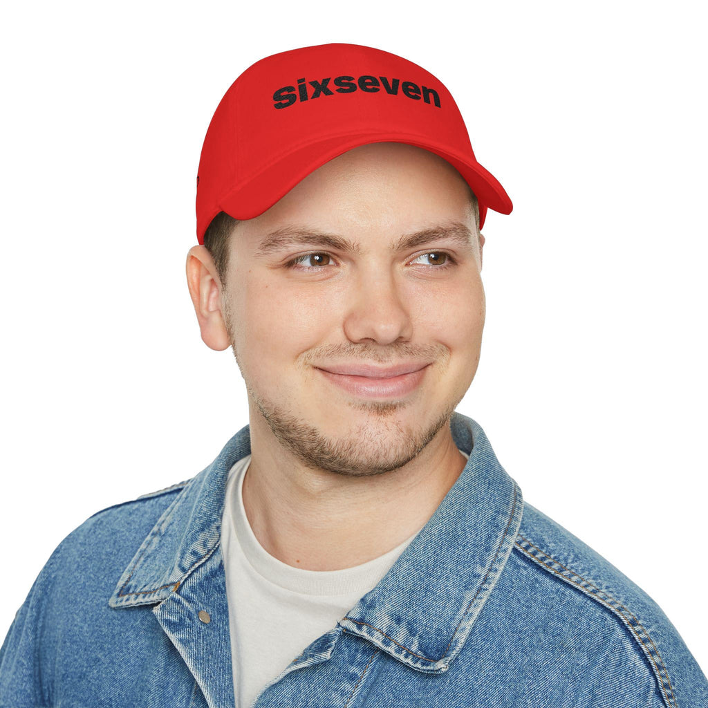 Sixseven Embroidered Cotton Twill Snapback Cap | Viral Meme Internet Culture Hat