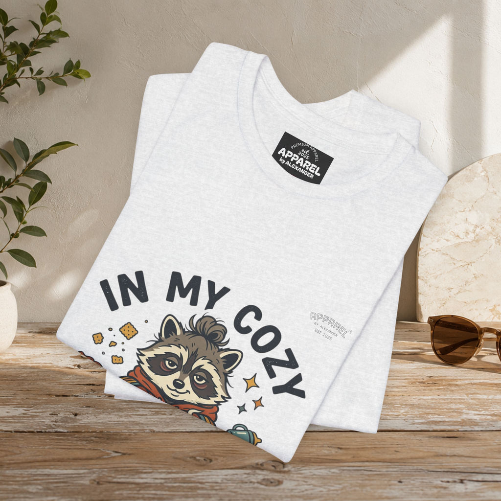 Cozy Feral Era Raccoon Tee | chaotic cute vintage mascot, introvert