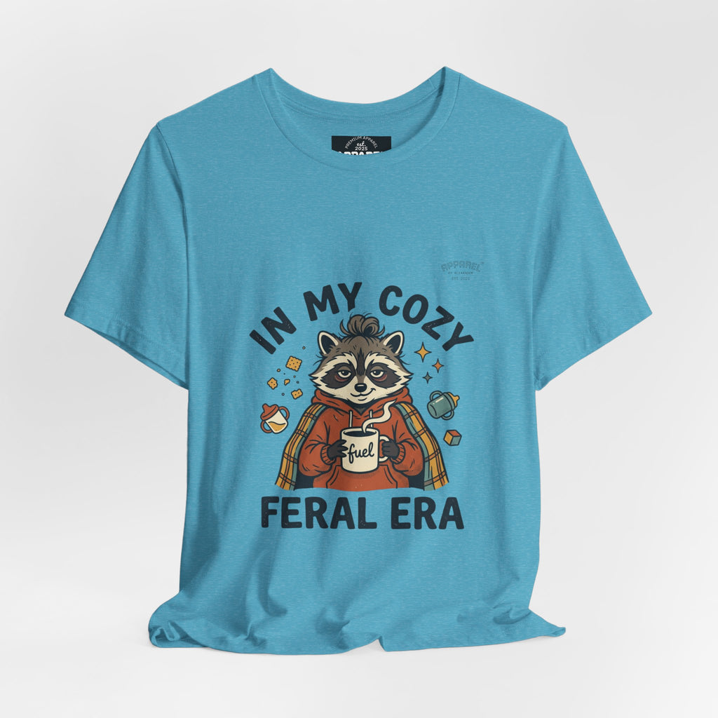 Cozy Feral Era Raccoon Tee | chaotic cute vintage mascot, introvert