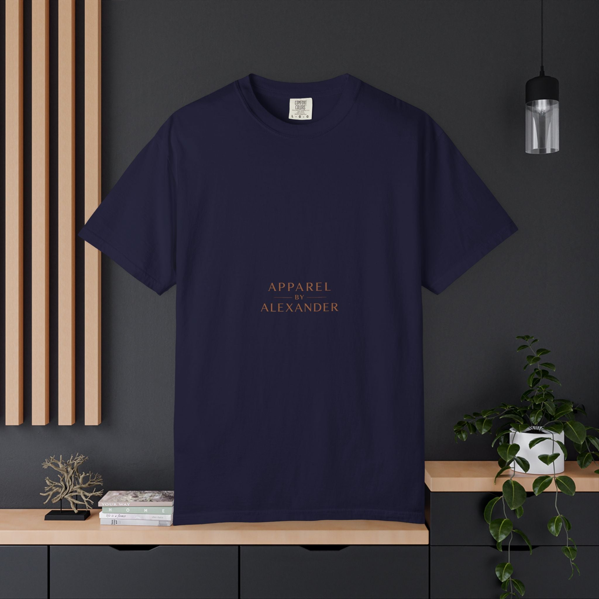 Minimalist 'Apparel Alexander' Text T-Shirt | White Crew Tee