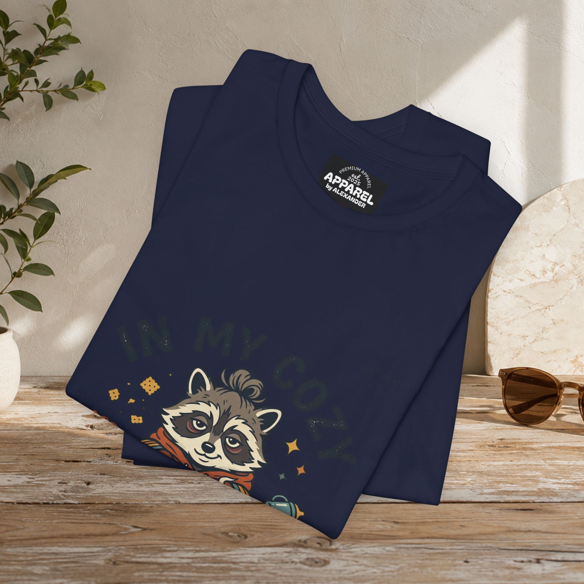 Cozy Feral Era Raccoon Tee | chaotic cute vintage mascot, introvert