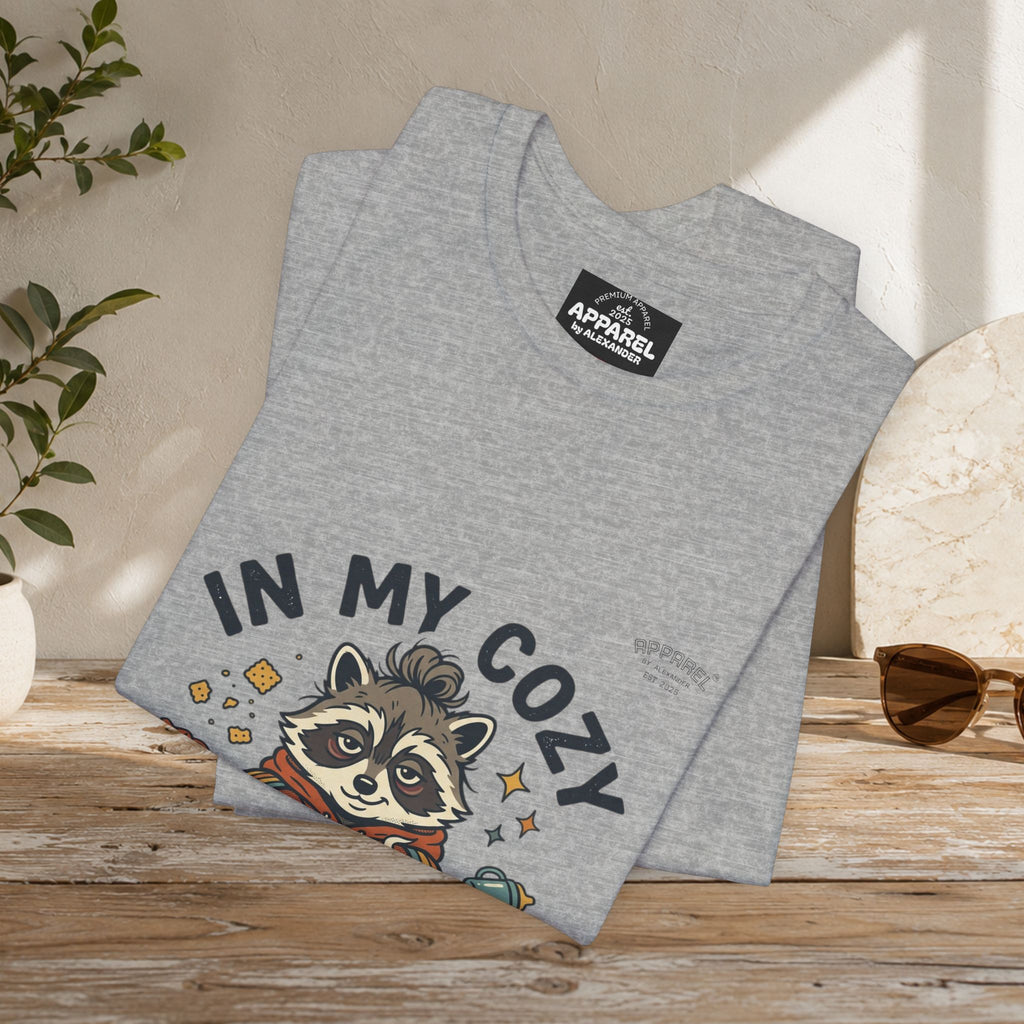 Cozy Feral Era Raccoon Tee | chaotic cute vintage mascot, introvert