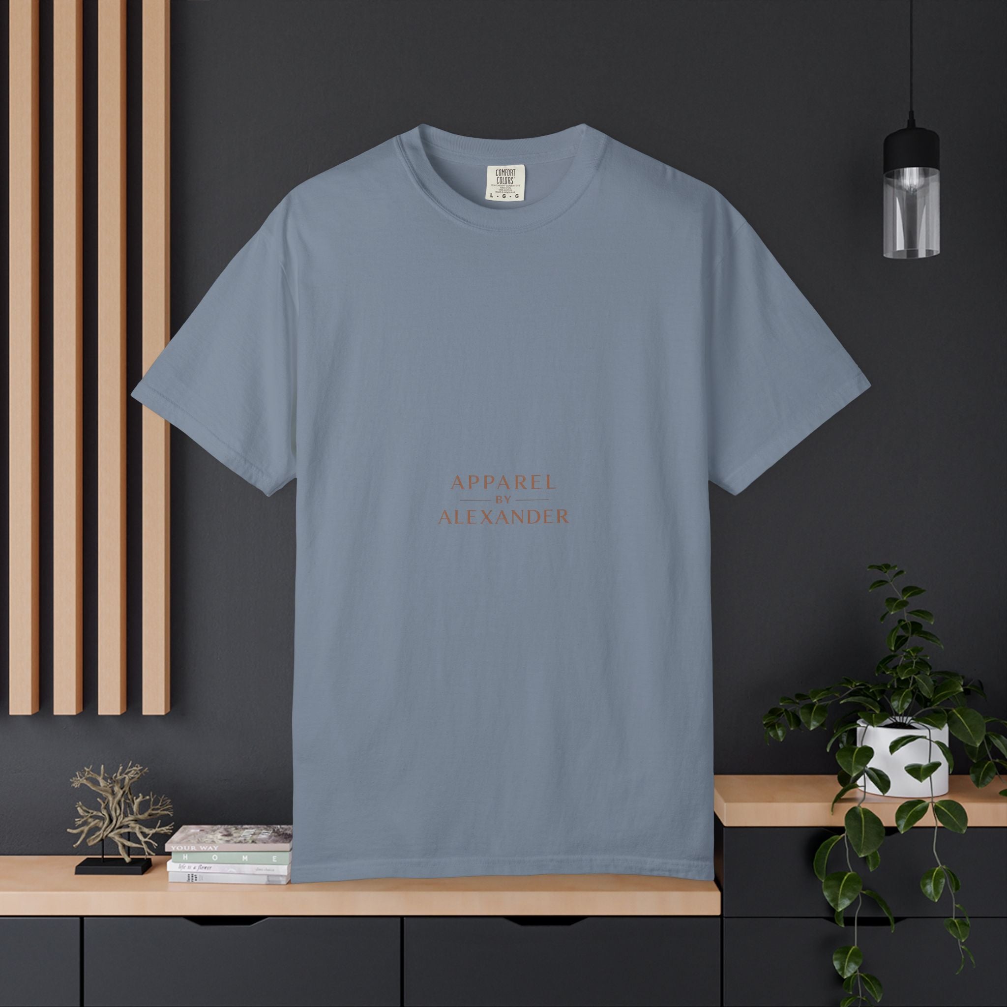 Minimalist 'Apparel Alexander' Text T-Shirt | White Crew Tee