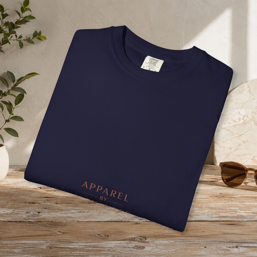 Minimalist 'Apparel Alexander' Text T-Shirt | White Crew Tee