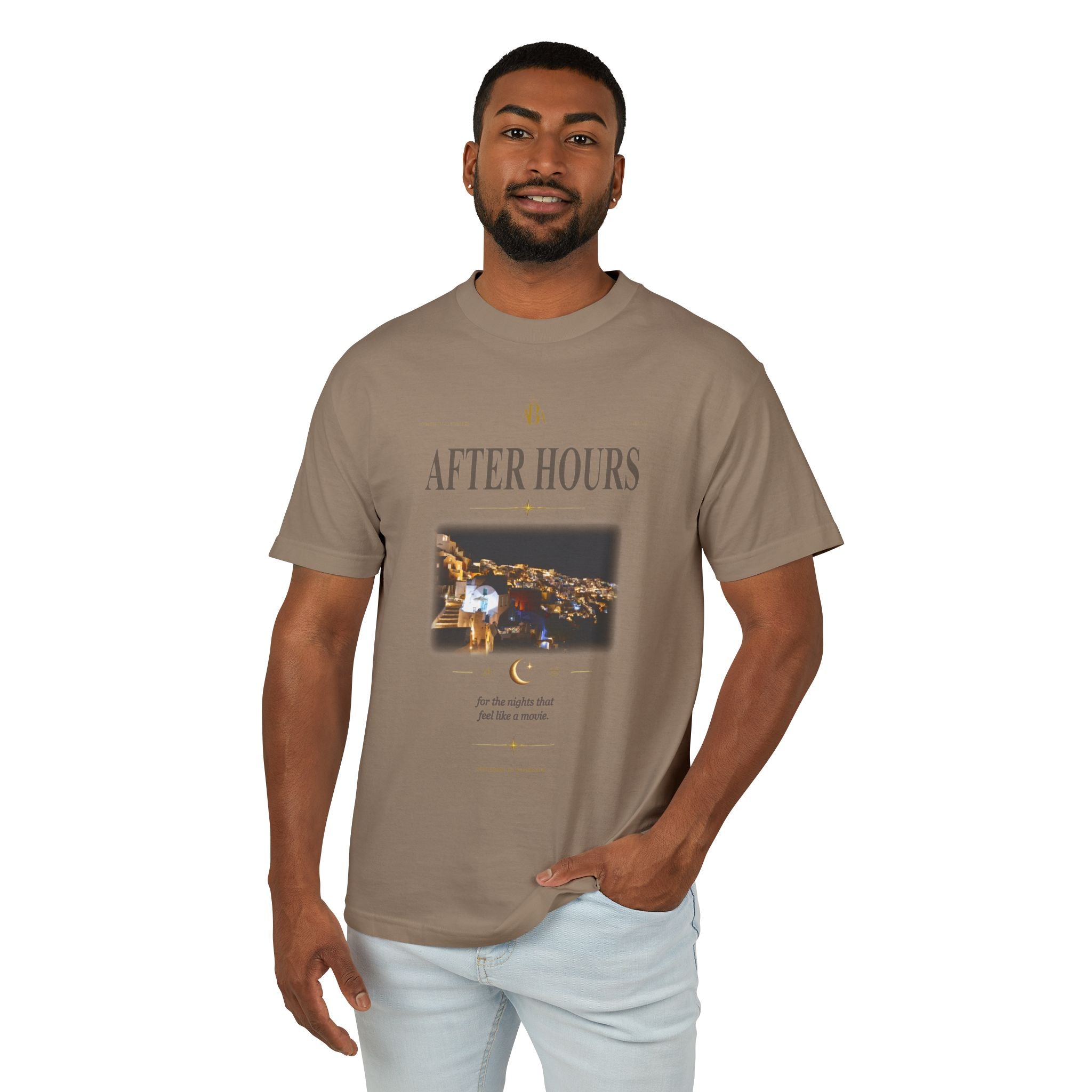 'After Hours': ABA Official - Santorini Nightscape Oversized Tee