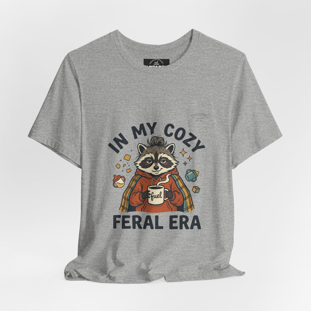 Cozy Feral Era Raccoon Tee | chaotic cute vintage mascot, introvert