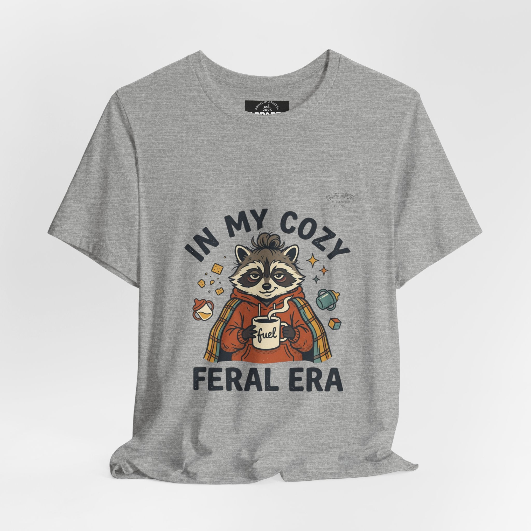 Cozy Feral Era Raccoon Tee | chaotic cute vintage mascot, introvert