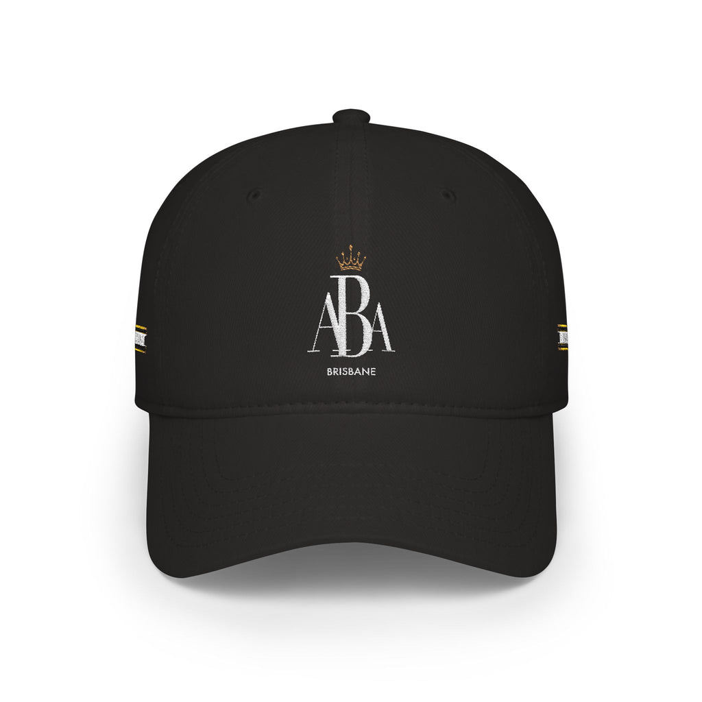 AB Crown Embroidered Baseball Cap – Low Profile Black Hat