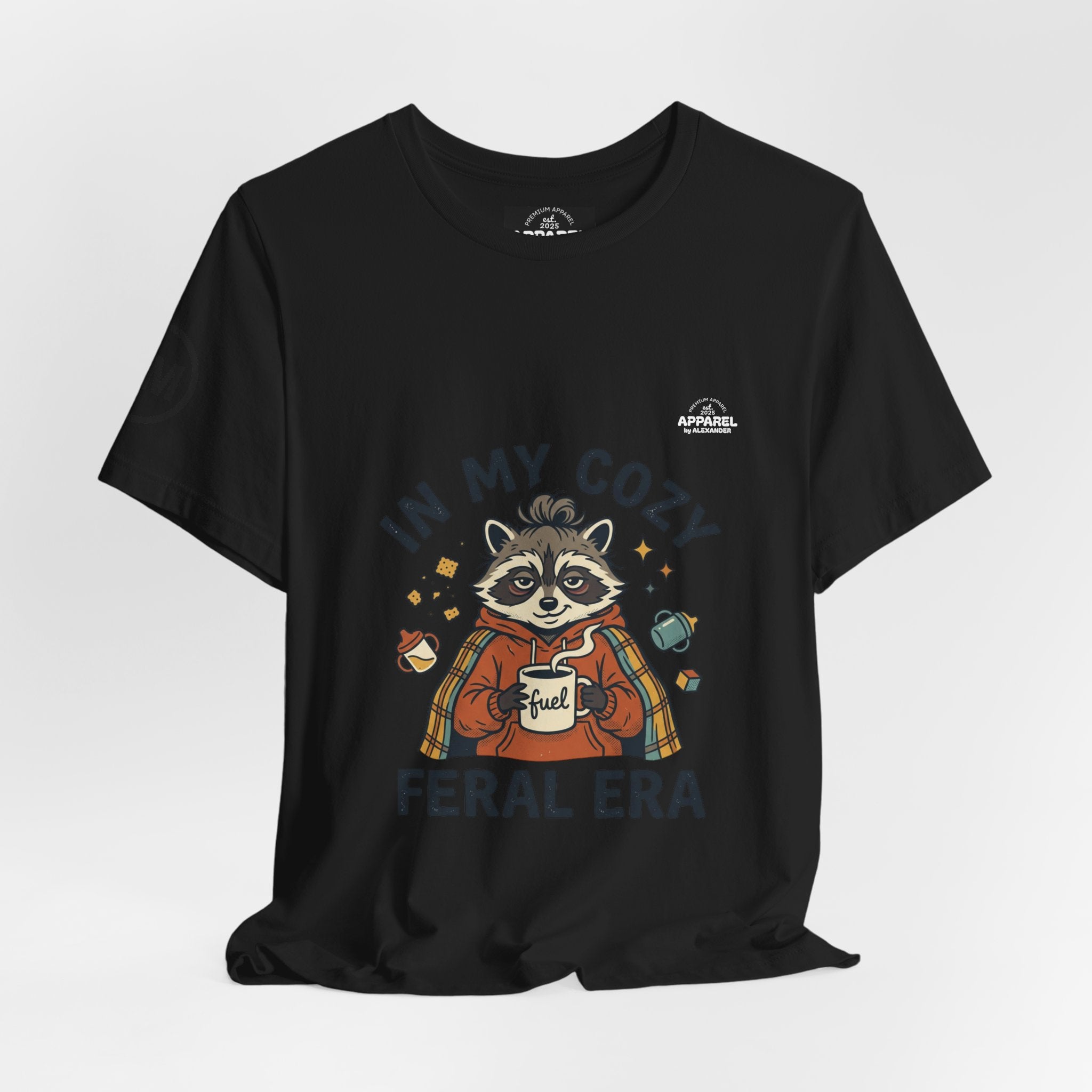 Cozy Feral Era Raccoon Tee | chaotic cute vintage mascot, introvert