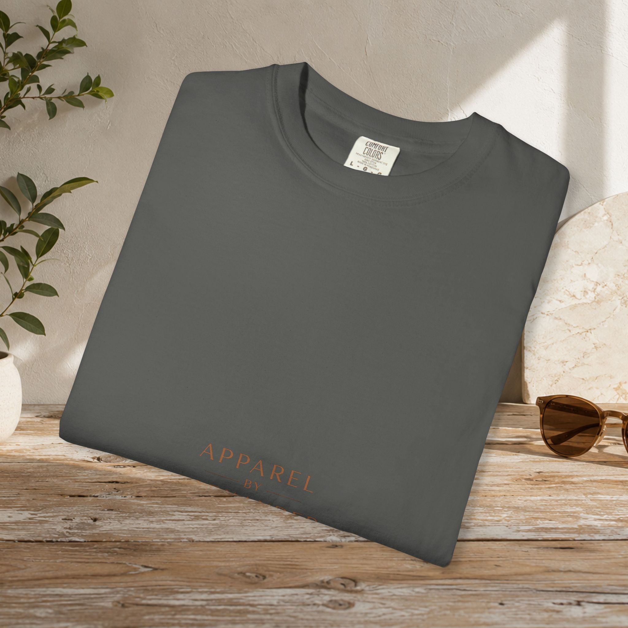 Minimalist 'Apparel Alexander' Text T-Shirt | White Crew Tee