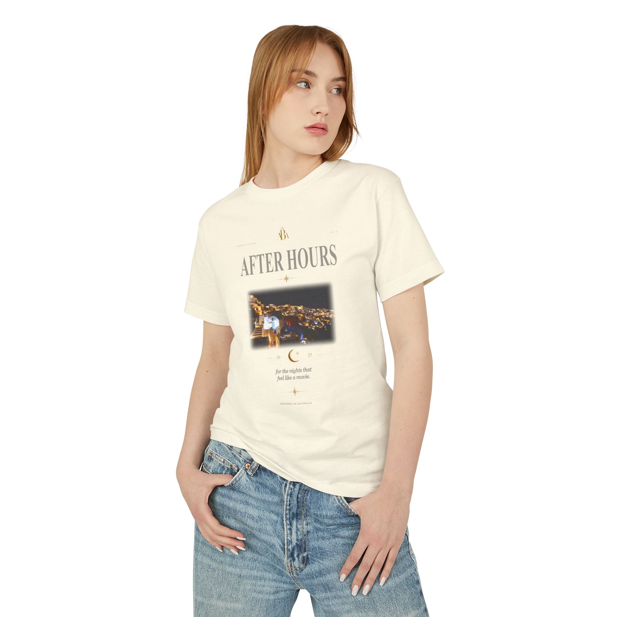 'After Hours': ABA Official - Santorini Nightscape Oversized Tee