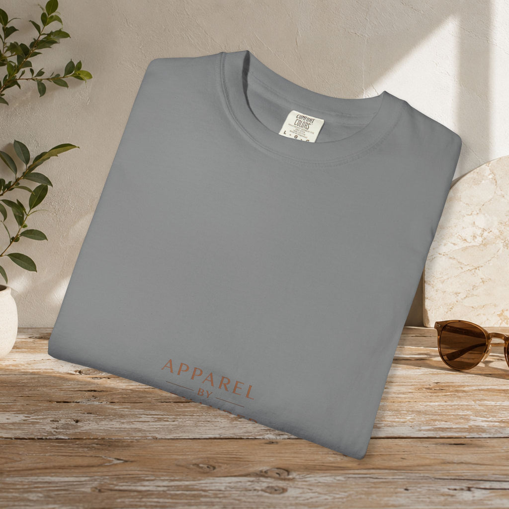 Minimalist 'Apparel Alexander' Text T-Shirt | White Crew Tee