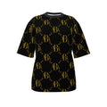 ABA Monogram Pattern: (Black) -  Oversized T-Shirt