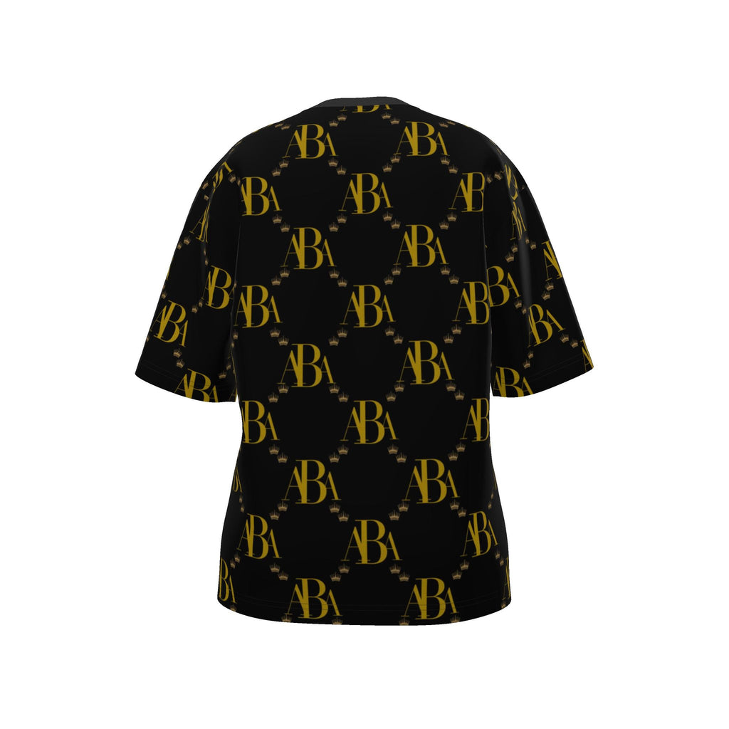 ABA Monogram Pattern: (Black) -  Oversized T-Shirt