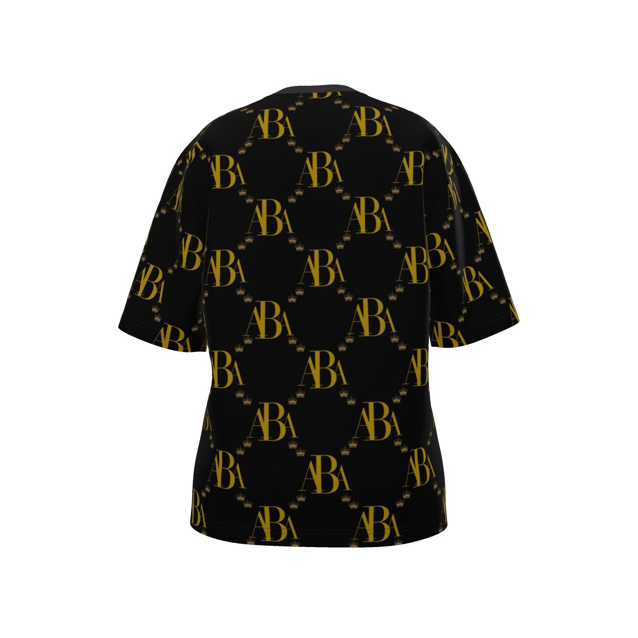 ABA Monogram Pattern: (Black) -  Oversized T-Shirt