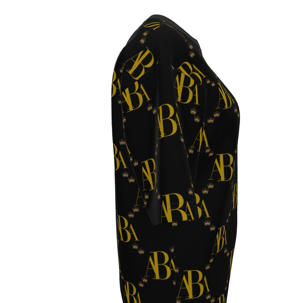 ABA Monogram Pattern: (Black) -  Oversized T-Shirt