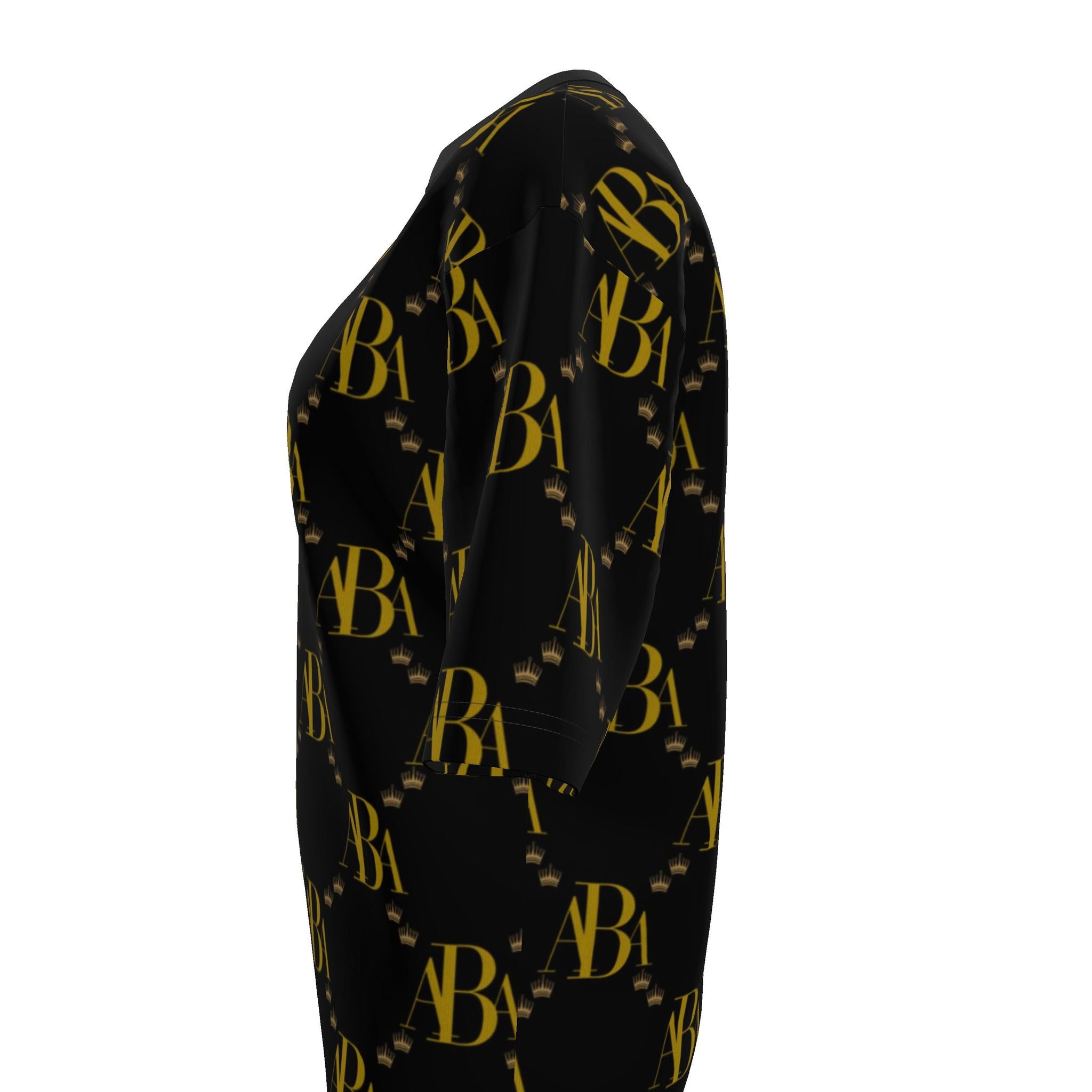 ABA Monogram Pattern: (Black) -  Oversized T-Shirt