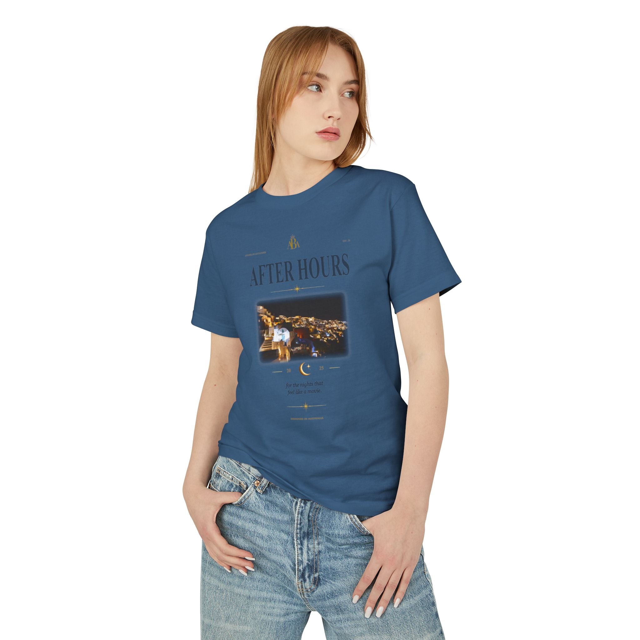 'After Hours': ABA Official - Santorini Nightscape Oversized Tee
