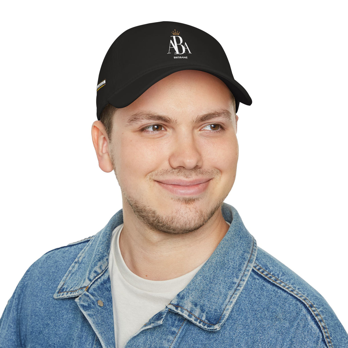 AB Crown Embroidered Baseball Cap – Low Profile Black Hat
