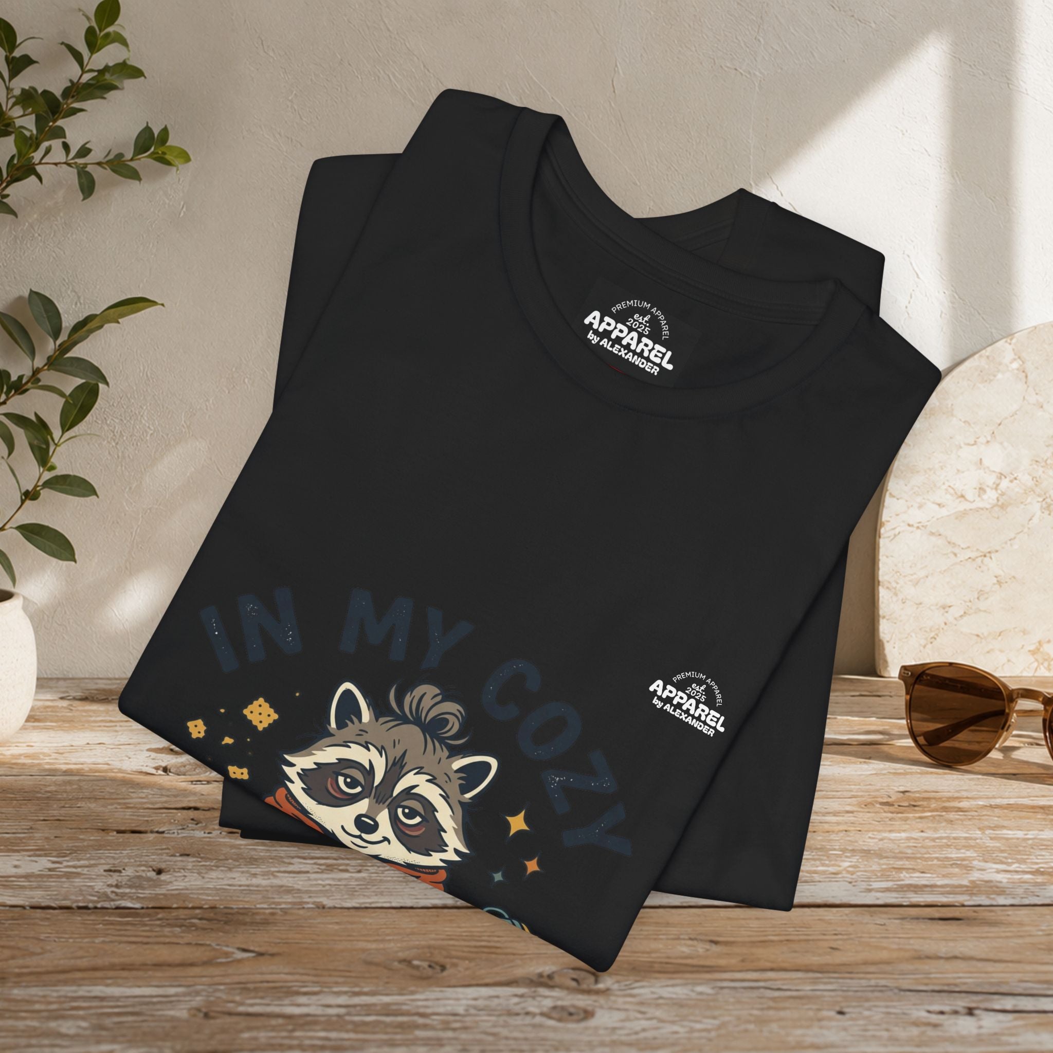 Cozy Feral Era Raccoon Tee | chaotic cute vintage mascot, introvert