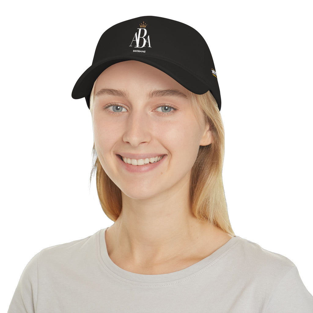 AB Crown Embroidered Baseball Cap – Low Profile Black Hat