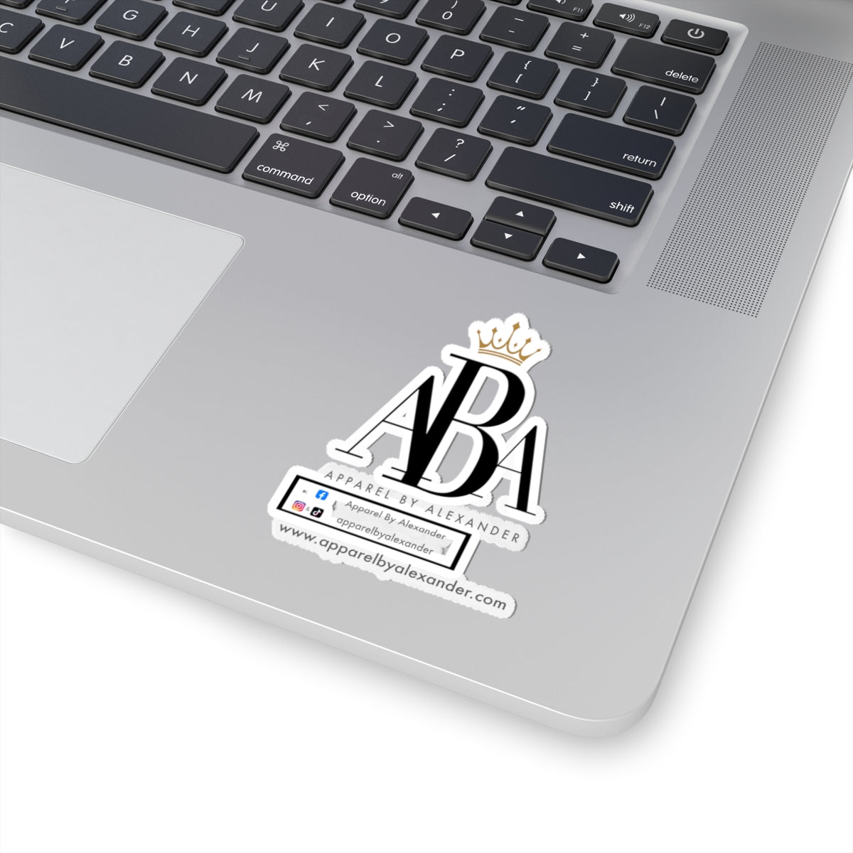 Apparel By Alexander Logo Sticker - ABA Crown & Social links