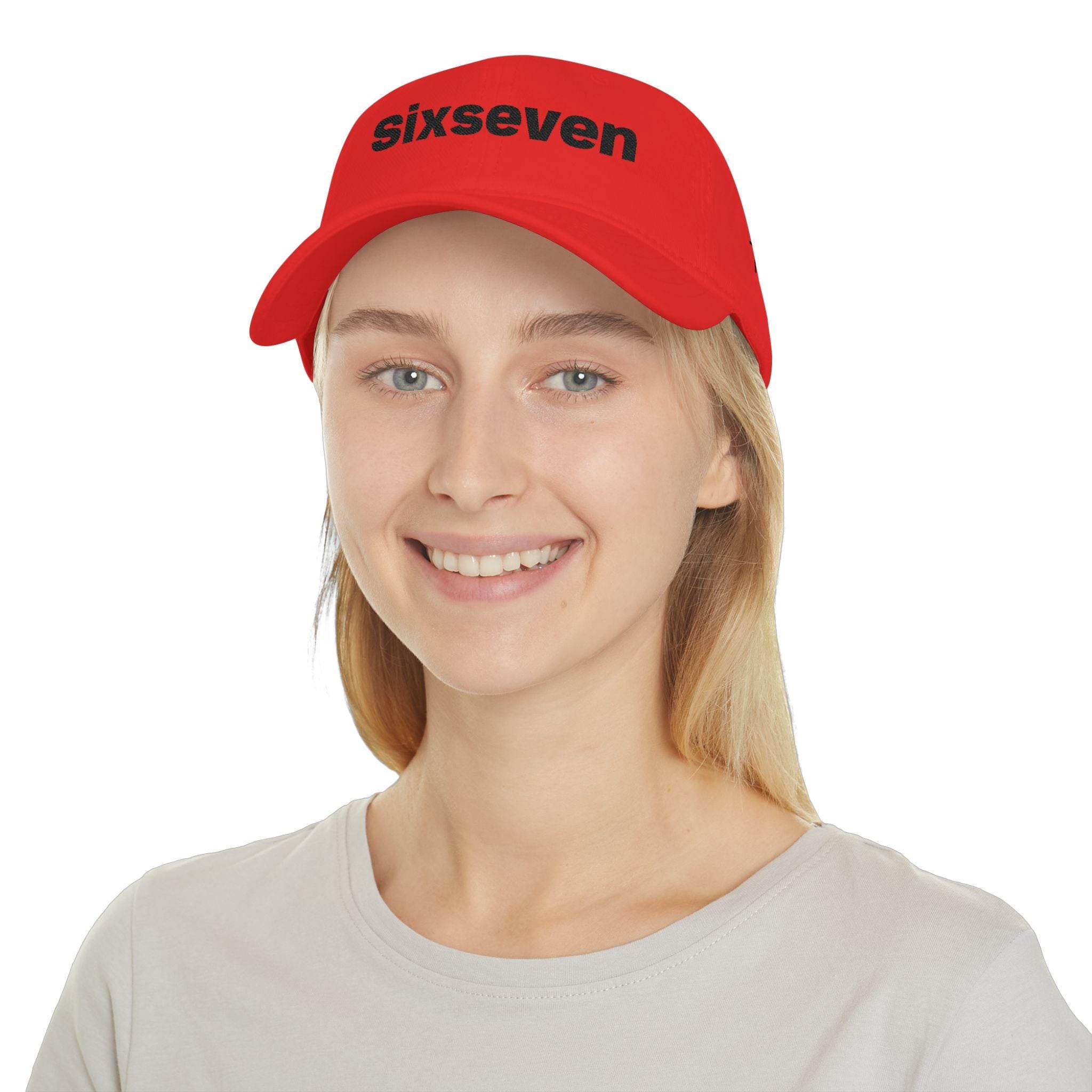 Sixseven Embroidered Cotton Twill Snapback Cap | Viral Meme Internet Culture Hat