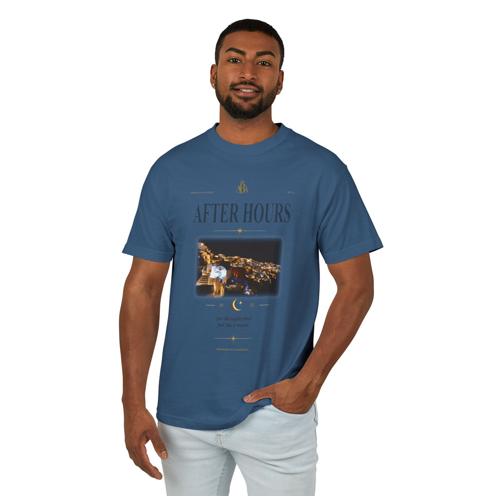 'After Hours': ABA Official - Santorini Nightscape Oversized Tee