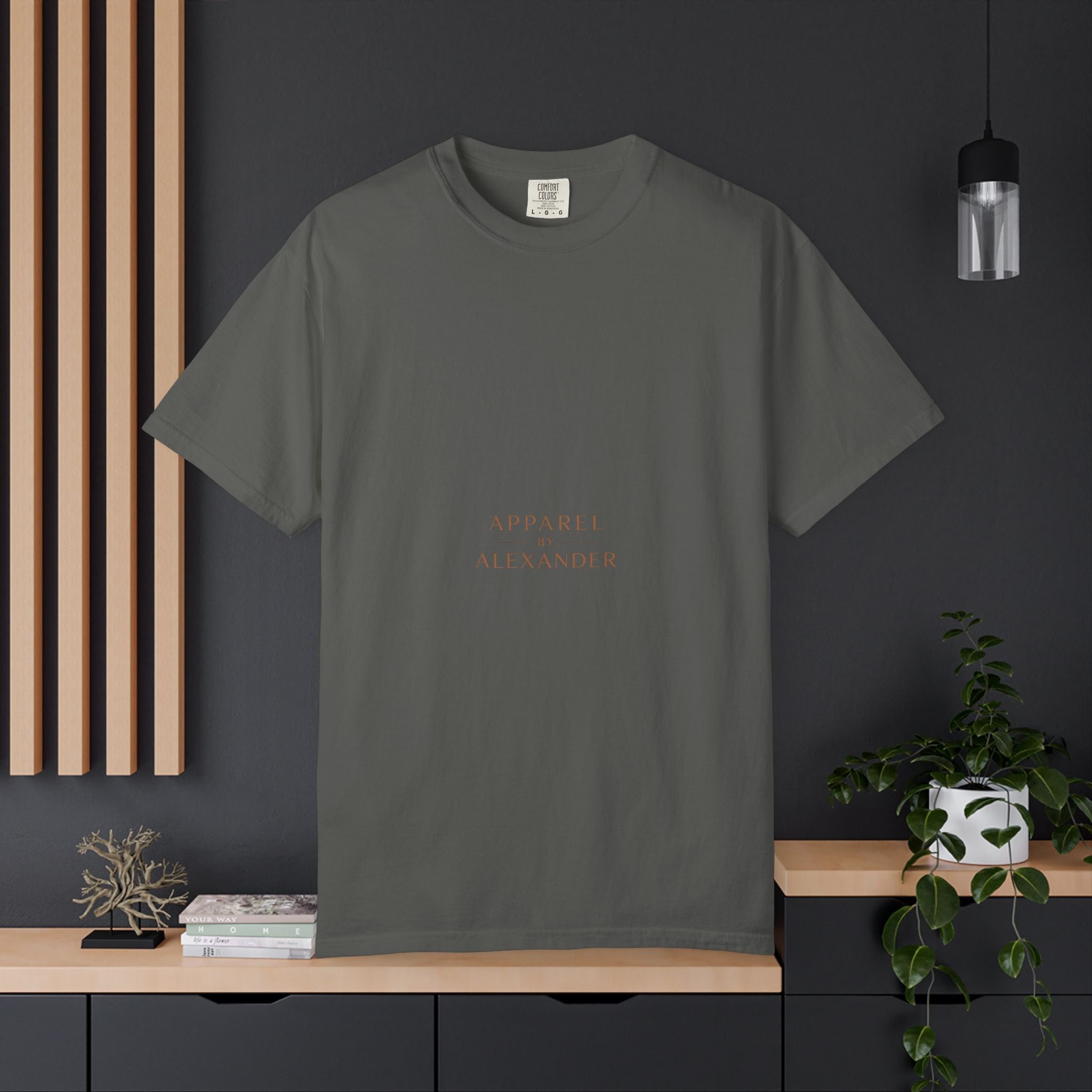 Minimalist 'Apparel Alexander' Text T-Shirt | White Crew Tee