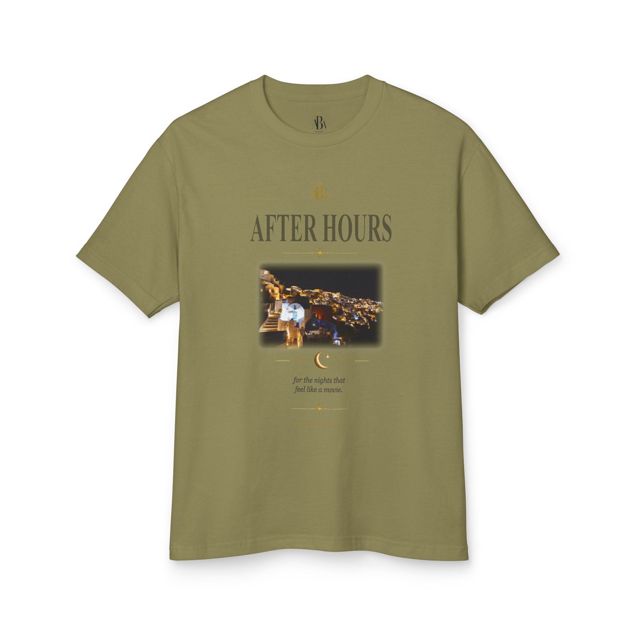 'After Hours': ABA Official - Santorini Nightscape Oversized Tee