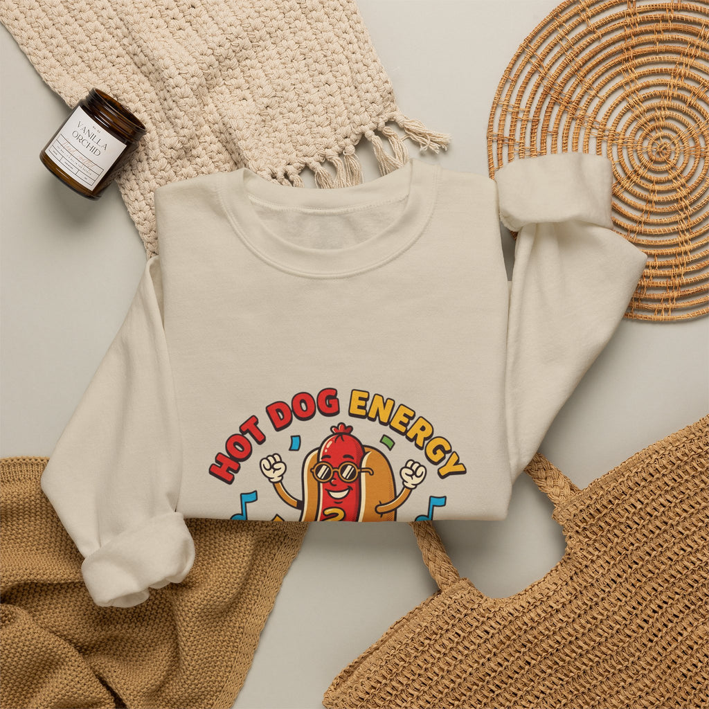 Hot Dog Energy Sweatshirt | BBQ, Fourth of July Patriotic Retro