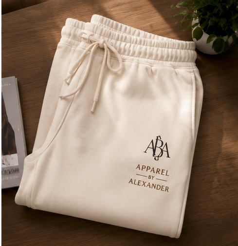 Apparel by Alexander logo Sweatpants | charcoal fleece joggers