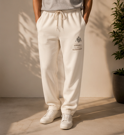 Apparel by Alexander logo Sweatpants | charcoal fleece joggers