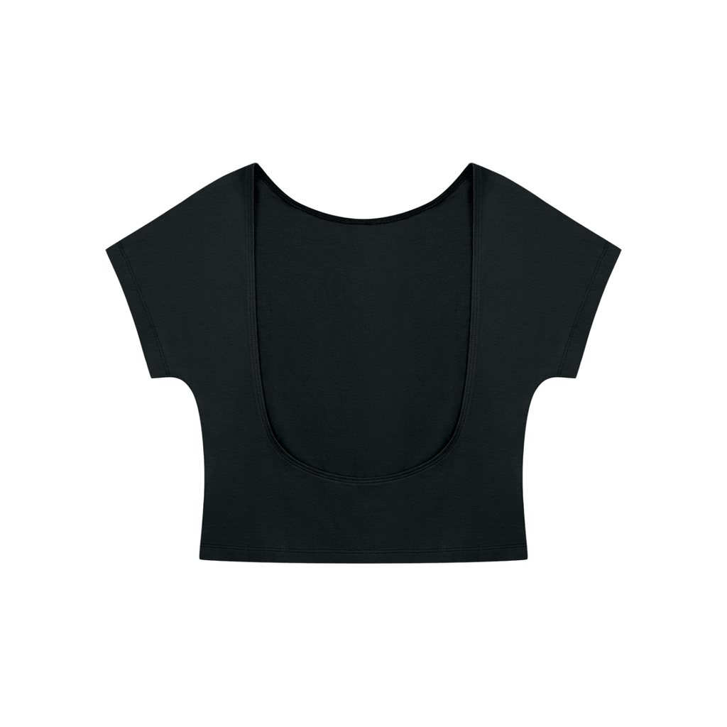 ABA Official -  Women's Open Back Black T-Shirt