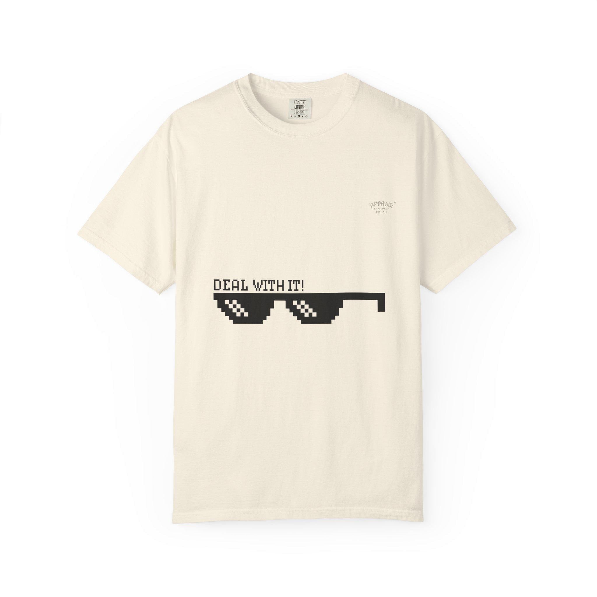 Pixelated meme Sunglasses T-Shirt | Deal With It, Meme Tee