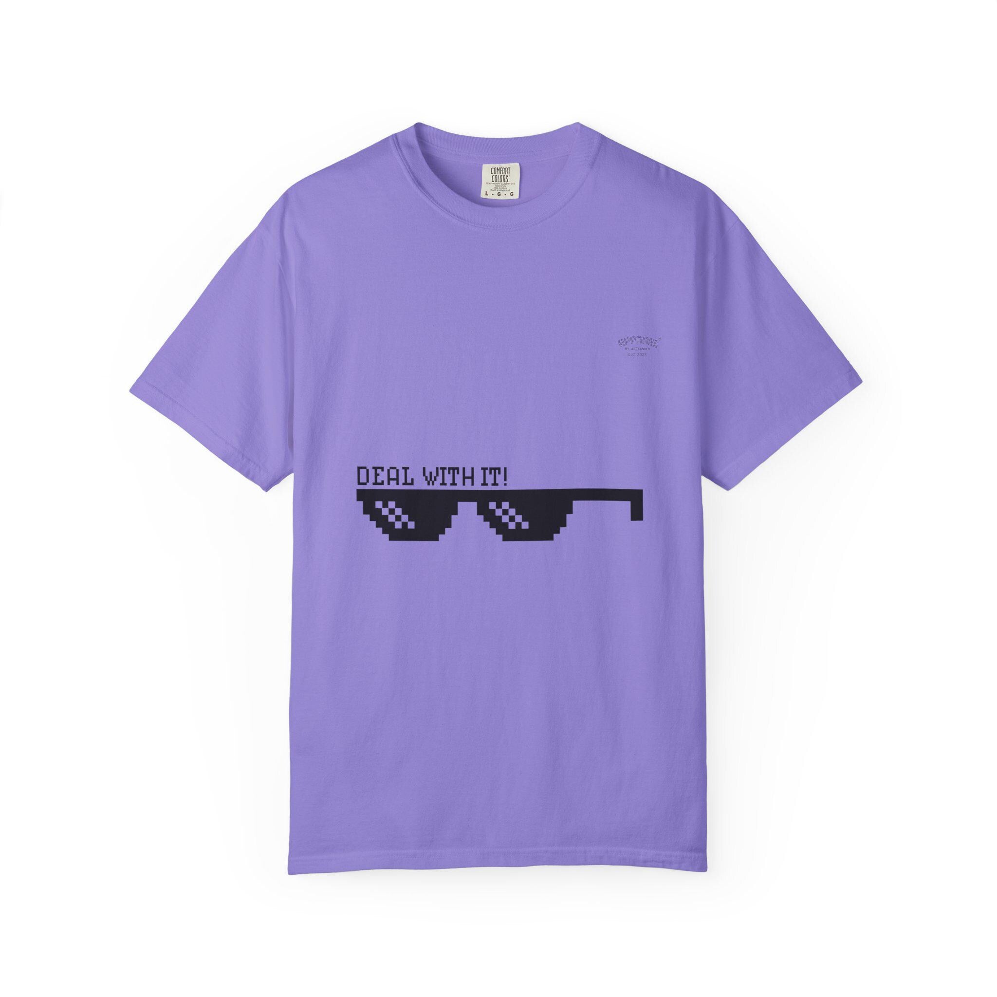 Pixelated meme Sunglasses T-Shirt | Deal With It, Meme Tee