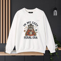 Cozy Raccoon Crewneck Sweatshirt | Vintage Mascot, Feral Era Meme Wear