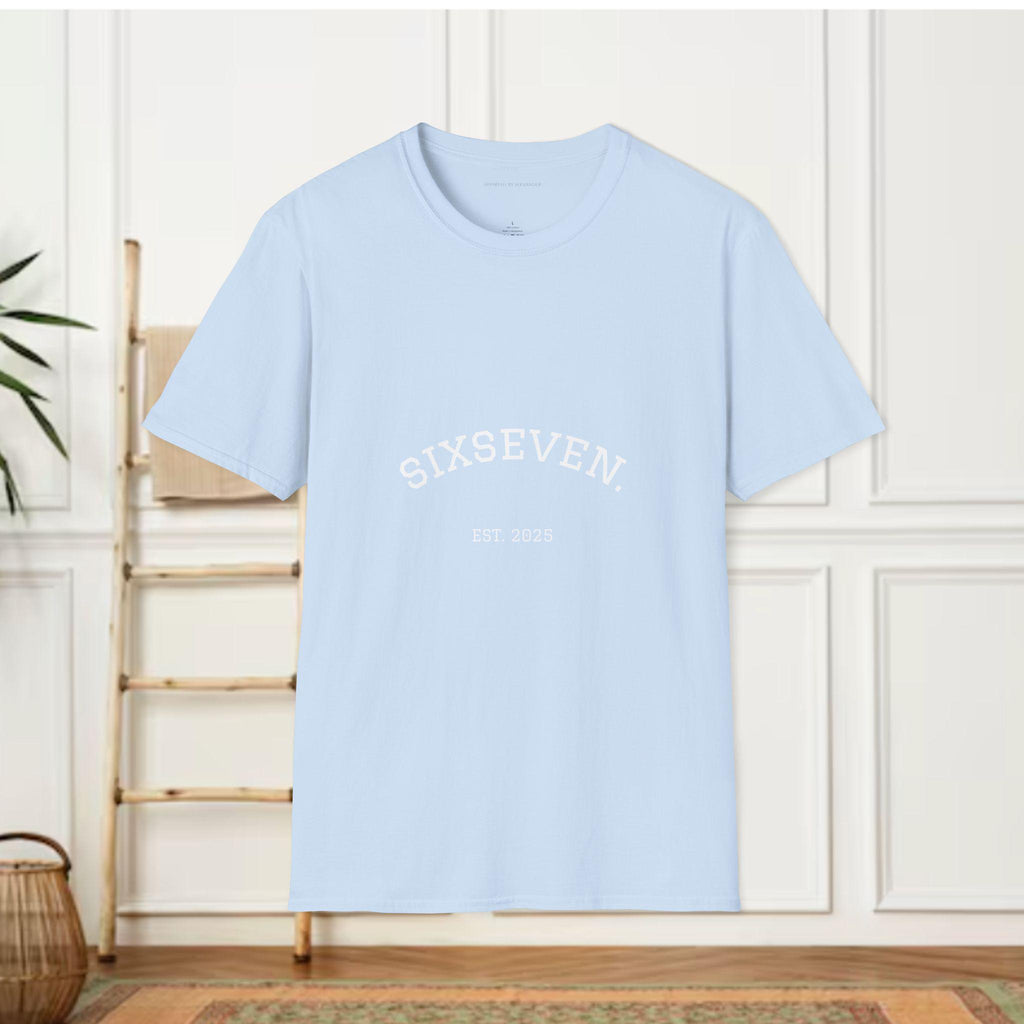 SIXSEVEN EST 2025 T-Shirt | Minimal Graphic Tee, Retro Collegiate Style