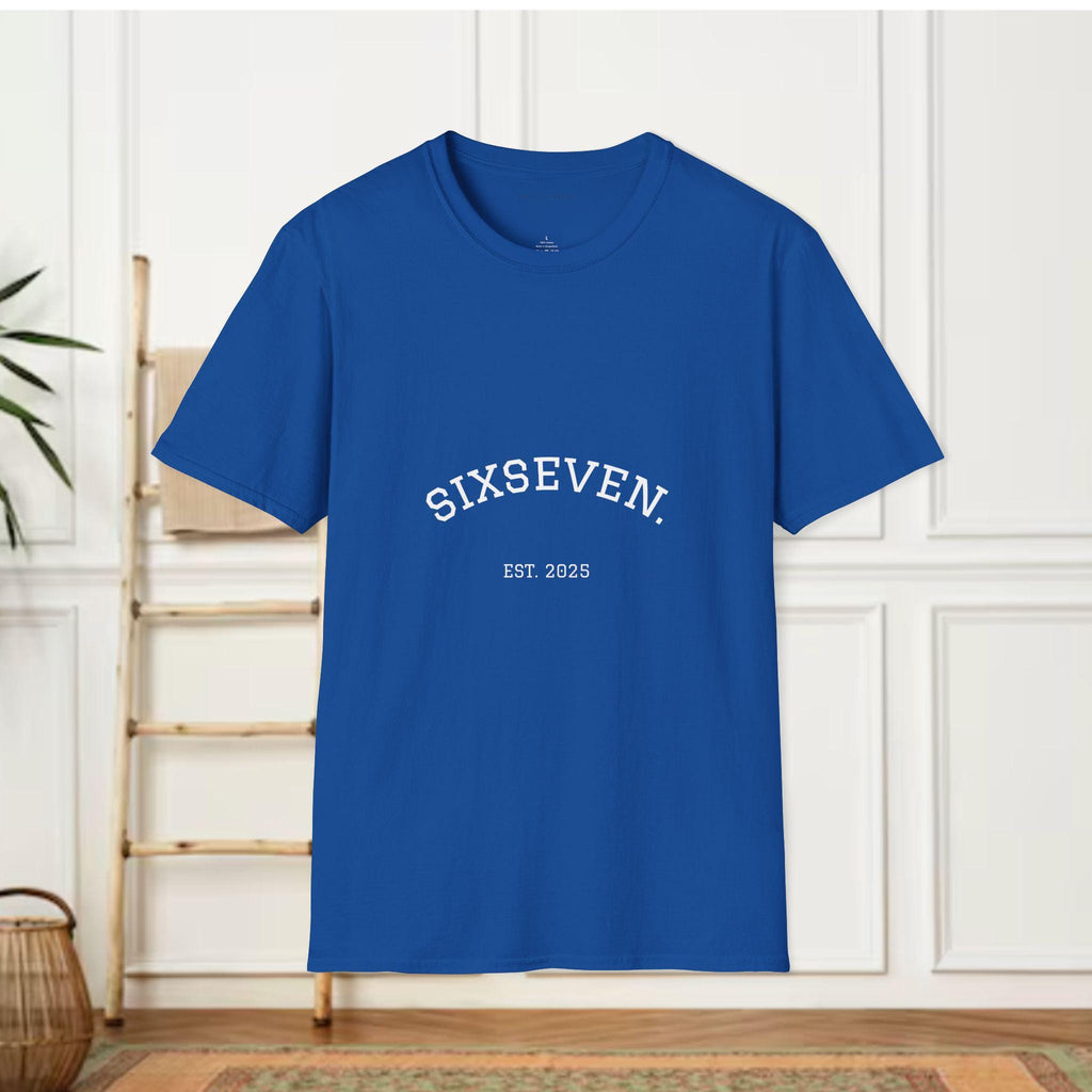 SIXSEVEN EST 2025 T-Shirt | Minimal Graphic Tee, Retro Collegiate Style
