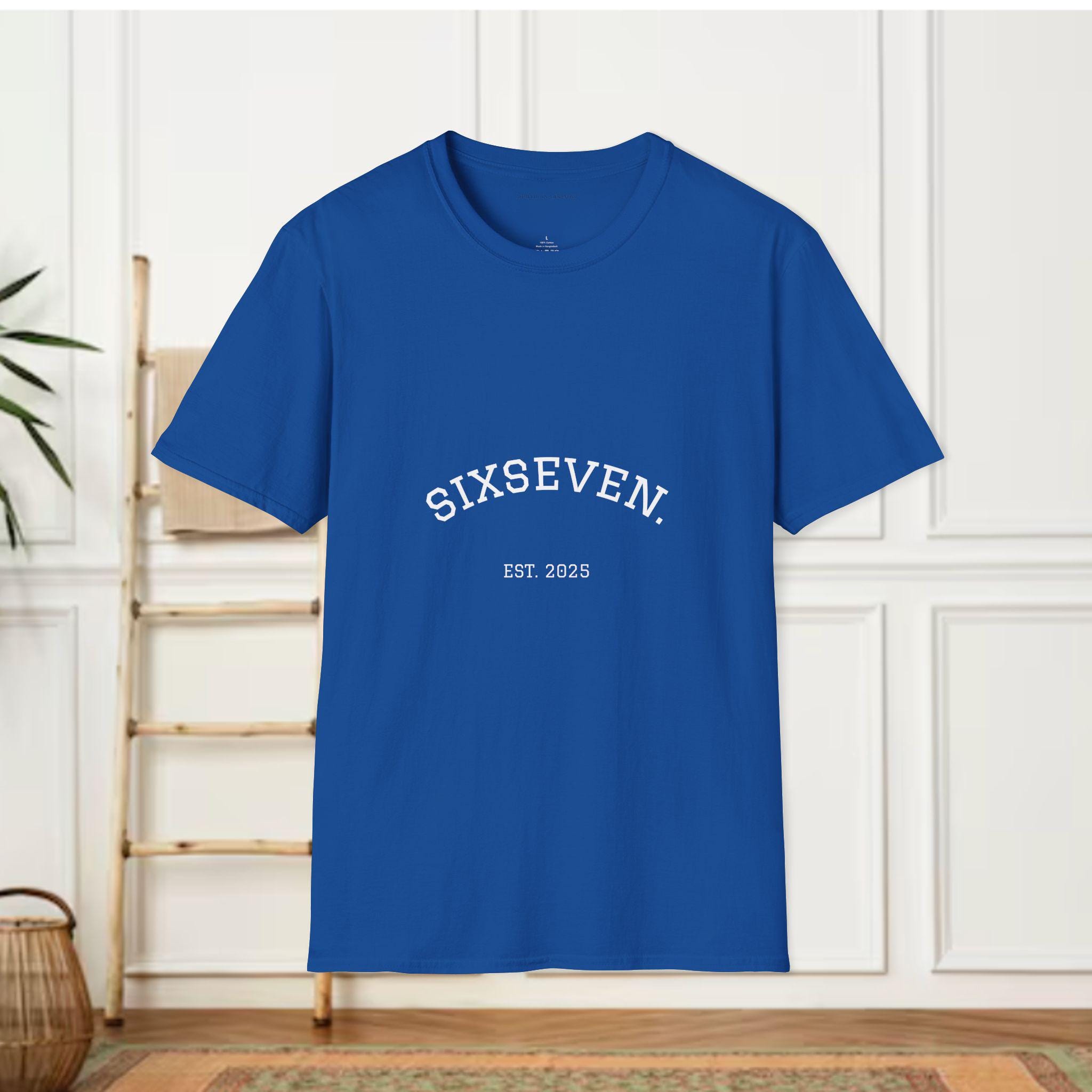 SIXSEVEN EST 2025 T-Shirt | Minimal Graphic Tee, Retro Collegiate Style