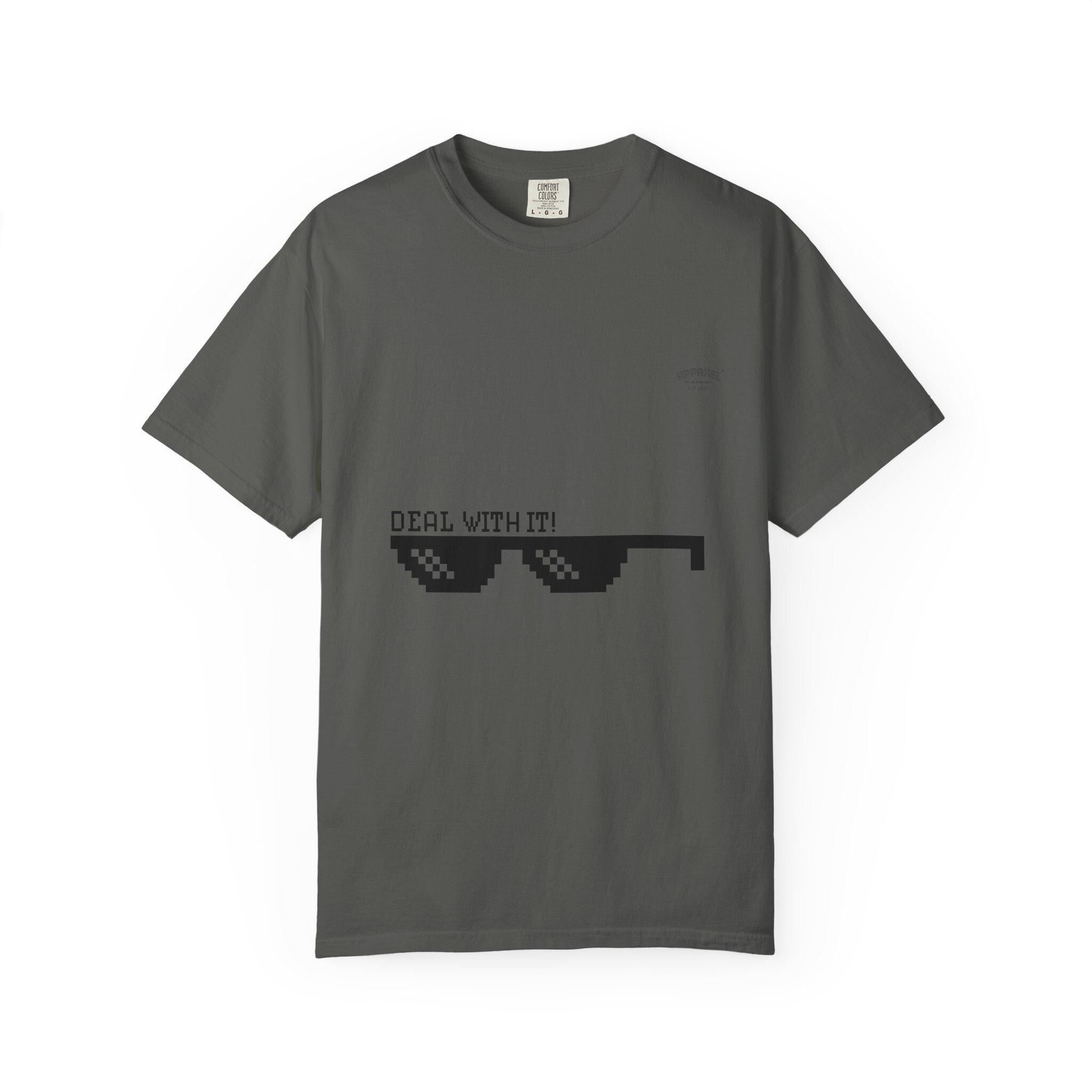 Pixelated meme Sunglasses T-Shirt | Deal With It, Meme Tee
