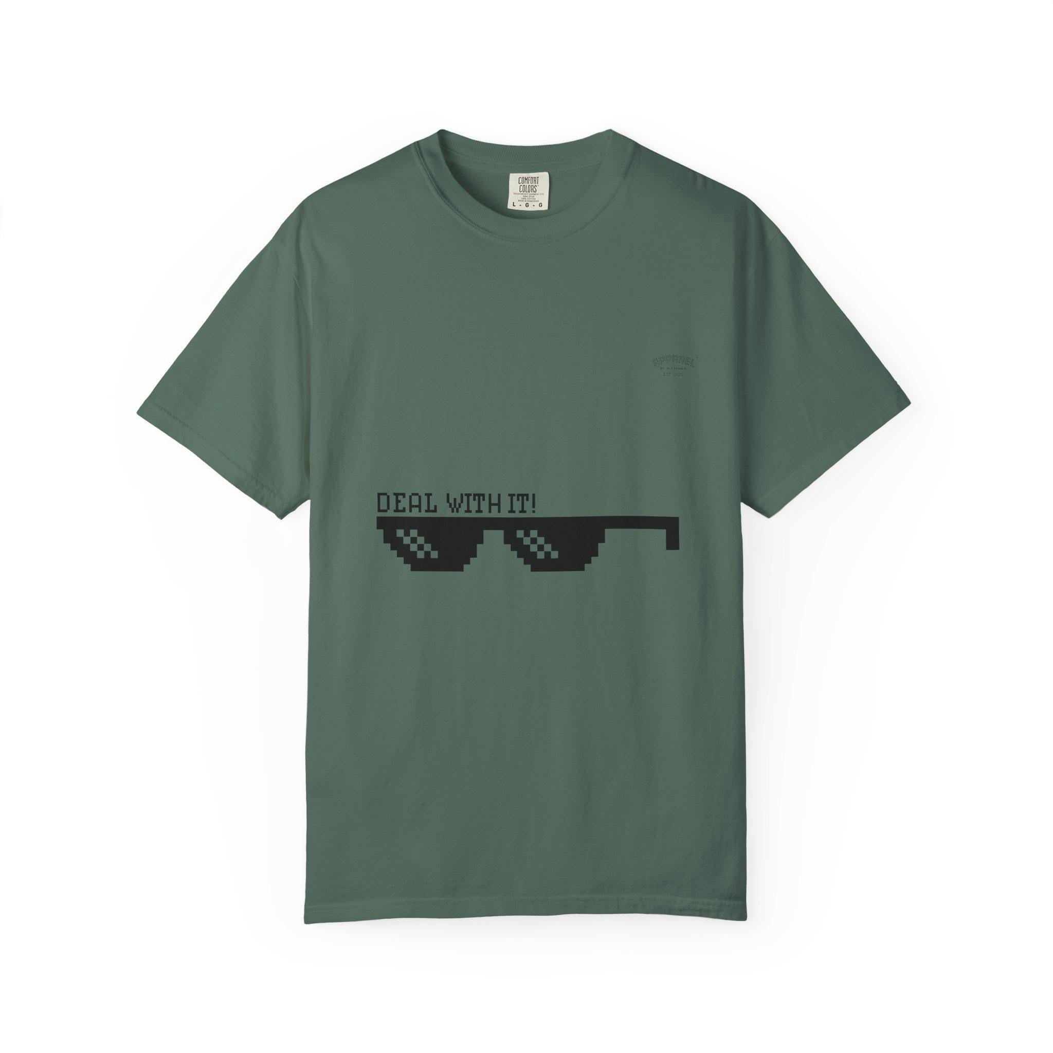 Pixelated meme Sunglasses T-Shirt | Deal With It, Meme Tee