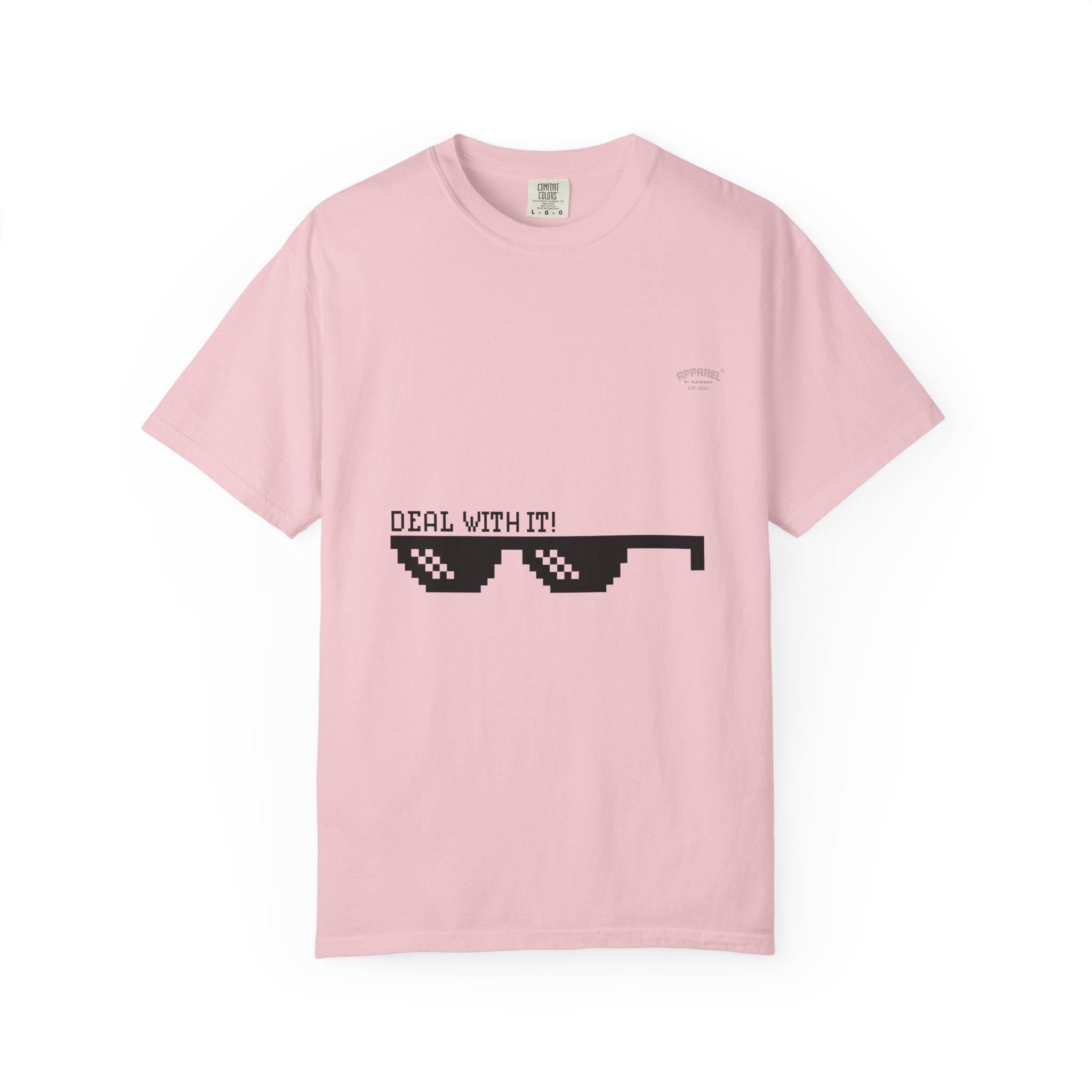 Pixelated meme Sunglasses T-Shirt | Deal With It, Meme Tee