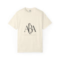 ABA Monogram Logo T-Shirt | Minimal Typography, Black Script Print