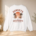 Sunsets & Sweatshirts Crewneck Sweatshirt | Palm Tree Sunset Graphic